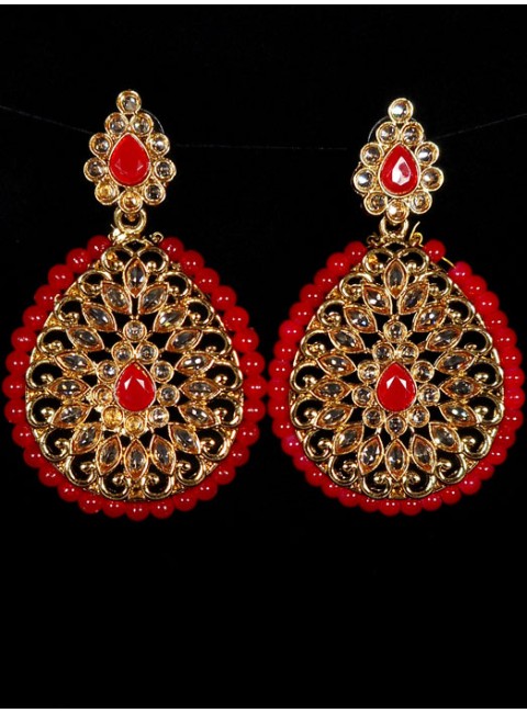 Reverse Ad Earrings With Meenakari Work